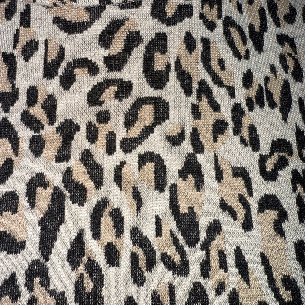 Tyler Boe Tan Leopard Animal Exotic Print Long Sleeve Women’s Dress Casual Cic - Picture 11 of 11